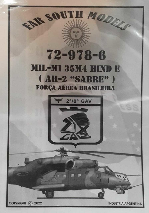 Far South Models 1/72 72-978-6 Mil Mi- 35M4 Hind E (Ah-2 Sabre) Fuerza Aerea Brasilera