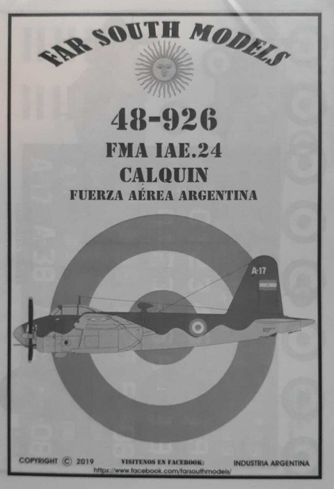 Far South Models 1/48 48-926 Fma Iae.24 Calquin
