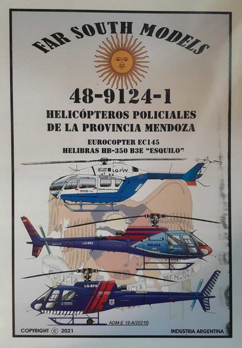 Far South Models 1/48 48-9124-1 Helicopteros Policiales de la Prov. Mendoza