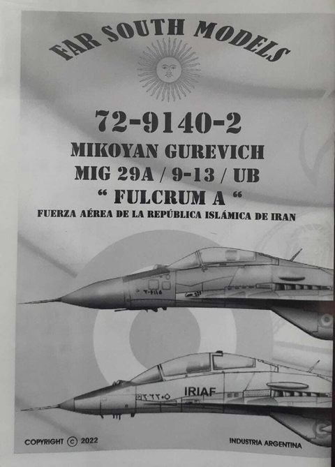 Far South Models 1/72 72-9140-2 Mikoyan Gurevich Mig 29A / 9-13 / UB Fulcrum A