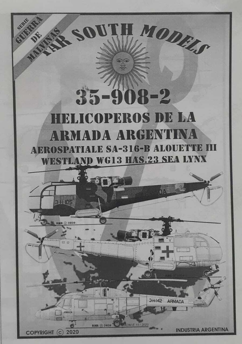 Far South Models 1/35 35-908-2 Helicopteros Armada Argentina