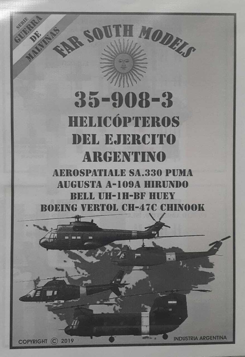 Far South Models 1/35 35-908-3 Helicópteros Del Ejercito Arg