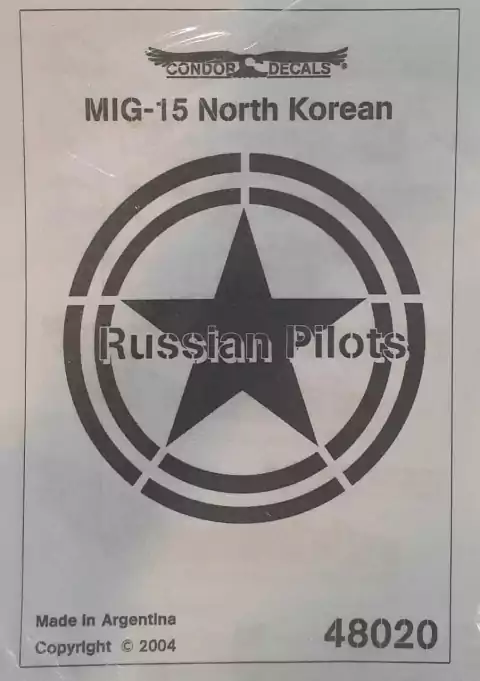 Condor Decals 48020 1/48 Mig-15 North Korean