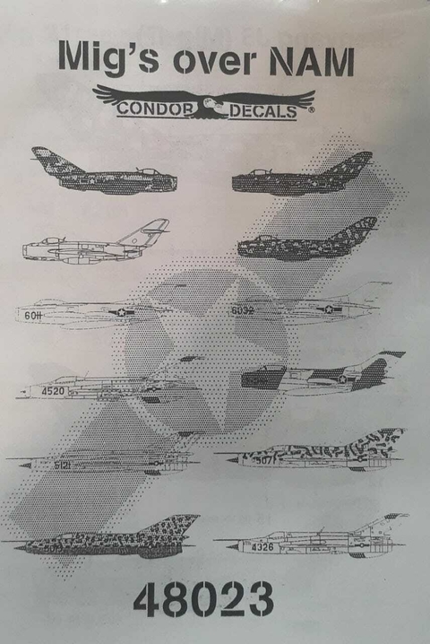 Condor Decals 48023 Mig´s Over Nam