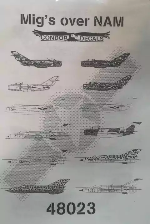 Condor Decals 48023 Mig´s Over Nam