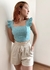 Cropped Alice Azul Turquesa