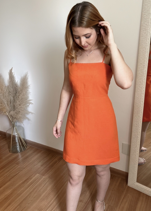 Vestido Cecília Laranja - comprar online