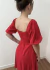 Vestido Midi Linho Emily Vermelho na internet