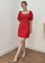 Vestido Curto Linho Emily Vermelho