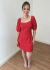 Vestido Curto Linho Emily Vermelho na internet