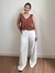 Blusa Babado Vienna Marrom terroso - Loah Brand