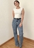 Jeans Wide Leg Zaya lavagem média