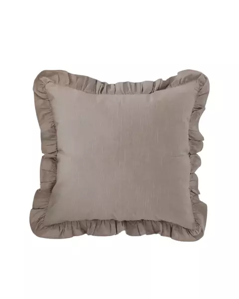 Almofada Taupe Babados - Quadrada - comprar online