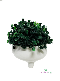 Maceta Cerámica con Pasto 12x15 cm - comprar online