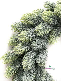Colgante- Corona o Centro Pino navideño de 40 cm nevado - comprar online