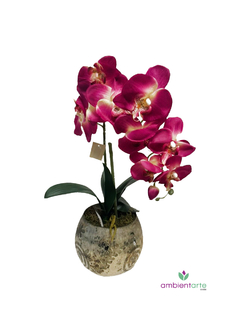 Maceta con orquidea 12x45 cm - comprar online