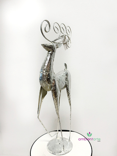 Ciervo Navideño Metal Mediano 58 cm en internet