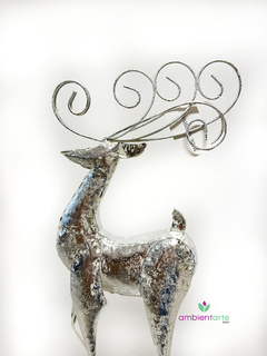 Ciervo Navideño Metal Mediano 58 cm - ambientartedeco