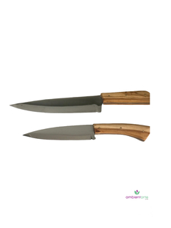 Cuchillo - Similar Acero 3 Claveles- Madera De Olivo Grande