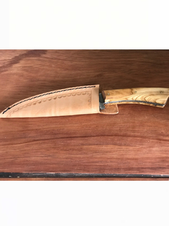 Cuchillo - Similar Acero 3 Claveles- Madera De Olivo Grande en internet