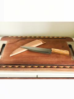 Cuchillo - Similar Acero 3 Claveles- Madera De Olivo Chico - ambientartedeco