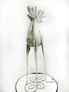 Ciervo Navideño Metal Mediano 42 cm - ambientartedeco