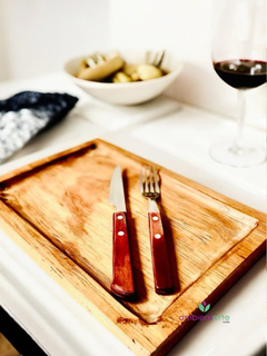 Tabla o Bandeja de Madera y Alpaca - comprar online