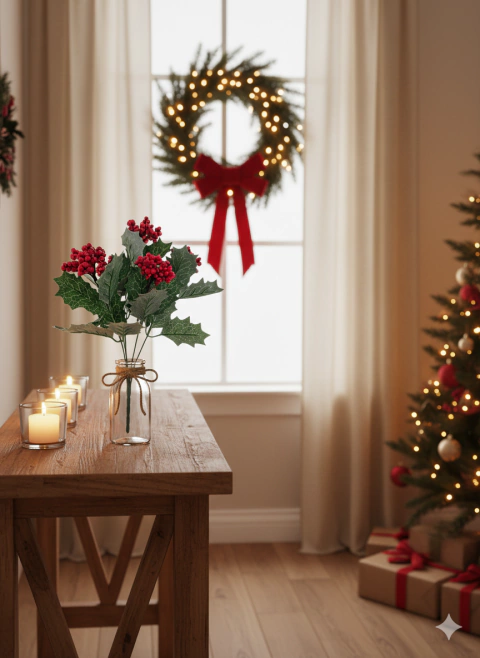 Ramo con Muerdagos 40 cm