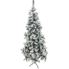 Arbol de navidad nevado de 210 cm con pie de metal - comprar online