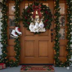 Muñeco Papa Noel Colgante 30x28 cm