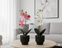 Maceta con orquidea 10x30 cm - comprar online