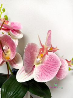 Maceta con Orquídea 10x40 cm - ambientartedeco