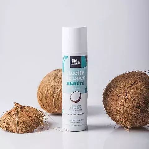 Aceite de coco neutro en AEROSOL Chia Graal 190ml