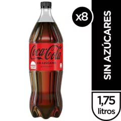 Pack coca cola sin azucar 1,5 x 8