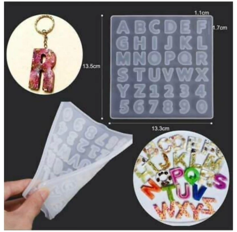 Molde de silicona letras medianas