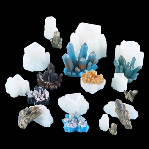 Set x 11 piezas moldes cristales varios tamaños