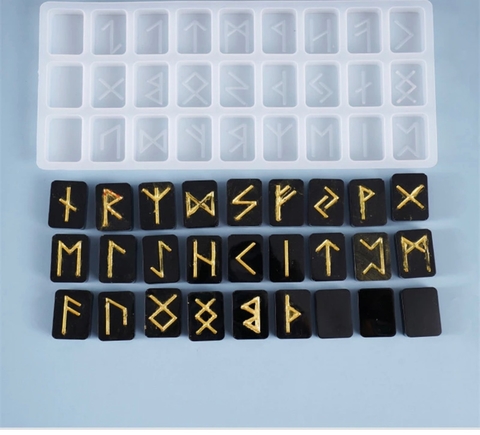 Molde de silicona runas