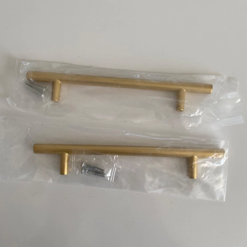 set x 2 manijas doradas de 19 cm