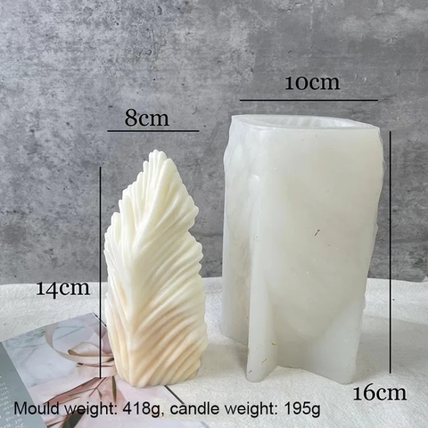 molde vela grande pluma ideal cera de soja