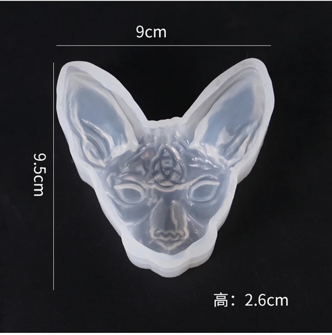 Molde de silicona ideal resina cemento terrazo modelo gato