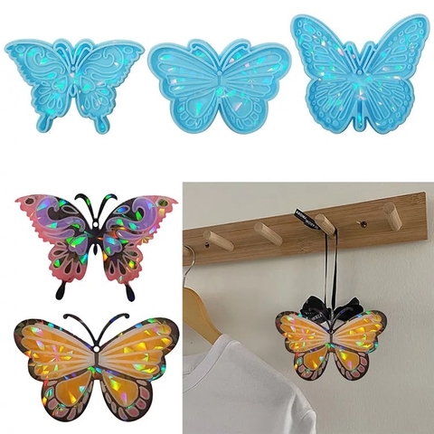 Molde de silicona holografico modelo mariposa