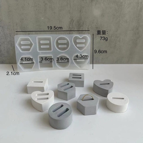 Molde de silicona soportes ranuras anillos - comprar online