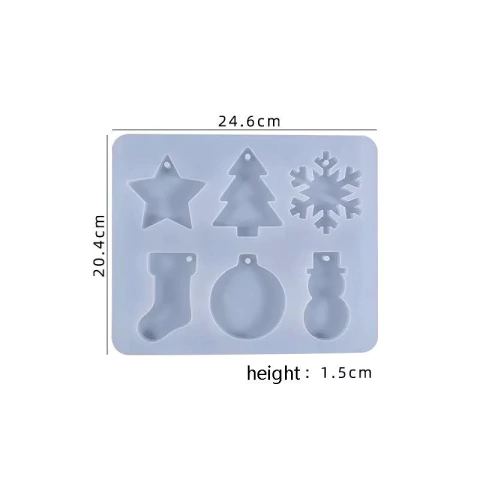 molde de silicona colgantes navidad varios