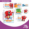 Kit Etiquetas Numbers Bloks