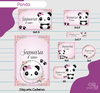 Kit Etiquetas Panda (Rosa) - comprar online