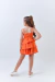 Vestido Laranja Babados na internet