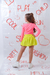 Conjunto Saia-short Smile Neon - Maria Joaquina Kids