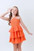 Vestido Laranja Babados - comprar online