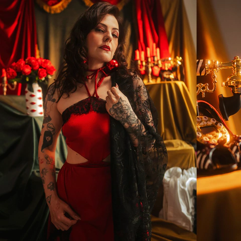 Vestido La Madre longo vinho - comprar online