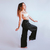 wide leg preta em toque de seda - Cetim-tim